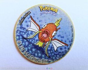 Pokémon 1 (Evercrisp, 1999): Tazo Nº 129 Magikarp (Normal Estado)
