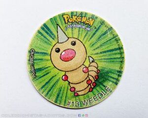 Pokémon 1 (Evercrisp, 1999): Tazo Nº 13 Weedle (Normal Estado)