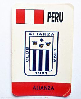Pelotaso Tarjetas de Fútbol (Oblea de chocolate, Mediados de los 90): Peru Alianza (Carta)