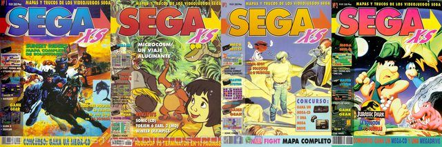 SegaXS (1993): 04 Revistas, Colección Completa (Digital)