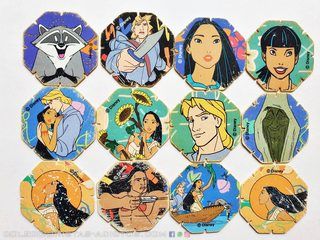 Pocahontas (Evercrisp, 1995): Pack 12 Tazos
