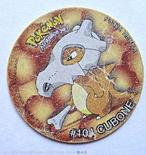 Pokémon 1 (Evercrisp, 1999): Tazo Nº 104 Cubone (Normal Estado)