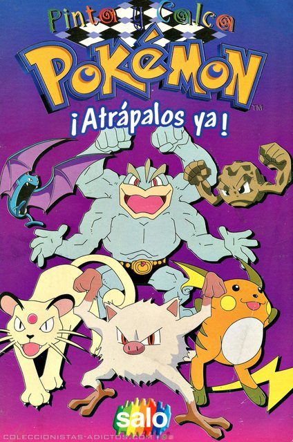 Pokémon Pinta Y Calca, Libros De Pintar  (Salo, 1998): Nº01 (Categoría Premium)