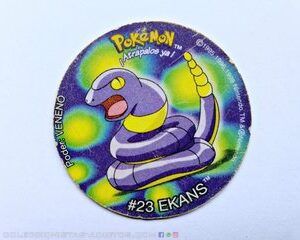 Pokémon 1 (Evercrisp, 1999): Tazo Nº 23 Ekans (Normal Estado)