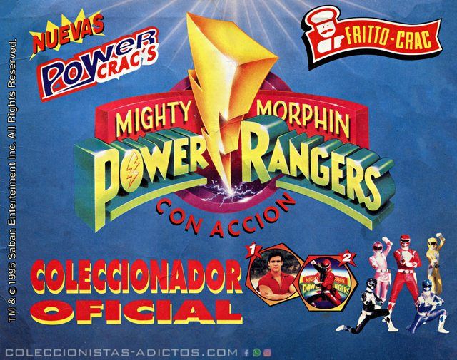 Power Ranger, Stickers Pega Power (Fritto-Crac, 1995): Álbum Digital (Categoría Premium)