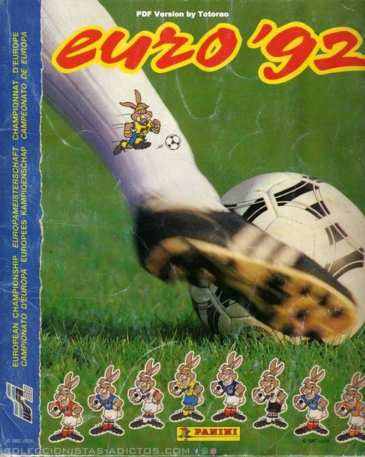 UEFA Euro 92' (Panini, 1992): Álbum Digital (Categoría Normal)