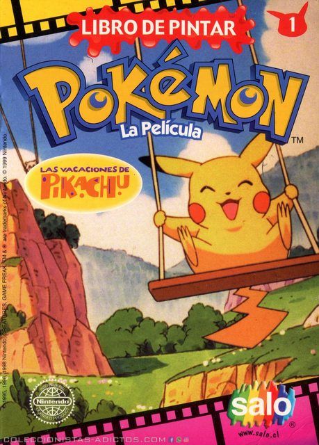 Pokémon, La Película, Libros De Pintar (Salo, 1999): Álbum Digital (Categoría Premium)
