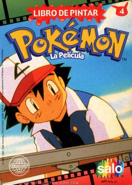 Pokémon, La Película, Libros De Pintar (Salo, 1999): Álbum Digital (Categoría Premium)