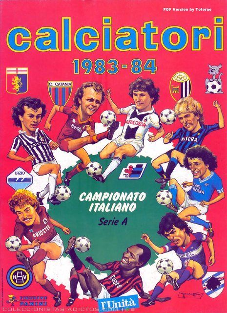 Liga Italiana 83'-84' (Panini, 1983): Álbum Digital (Categoría Normal)