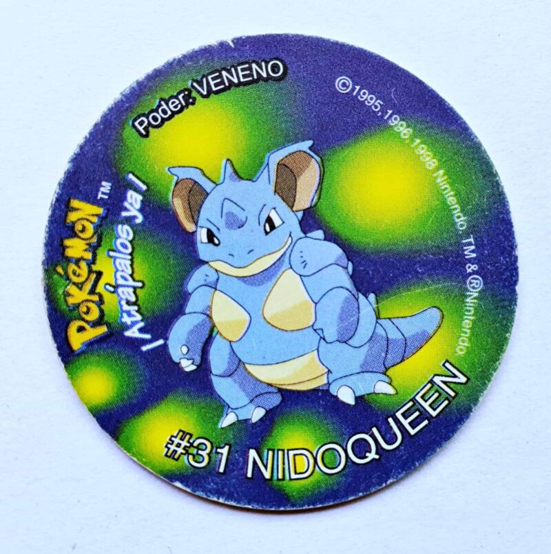 Pokémon 2 (Evercrisp, 1999): Nº31 (Tazo Nidoqueen) (Excelente Estado)