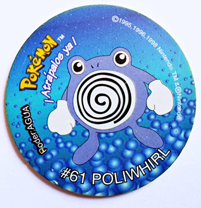 Pokémon 2 (Evercrisp, 1999): Nº61 (Tazo Poliwhirl) (Excelente Estado)