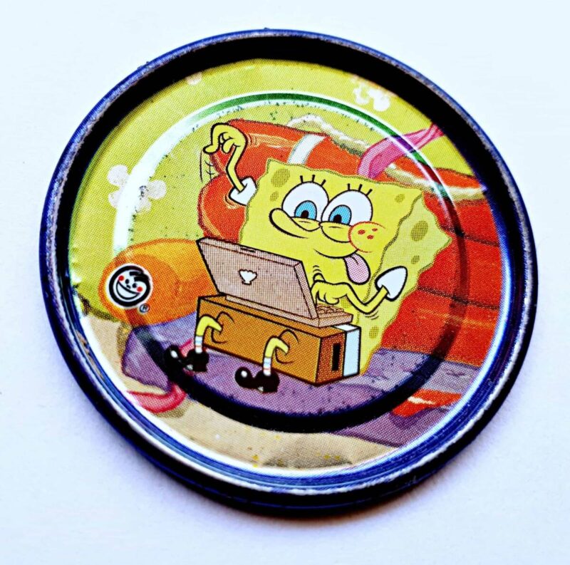 Bob Esponja (Evercrisp, 2003): Nº09 Tazo Metalix (Excelente Estado)