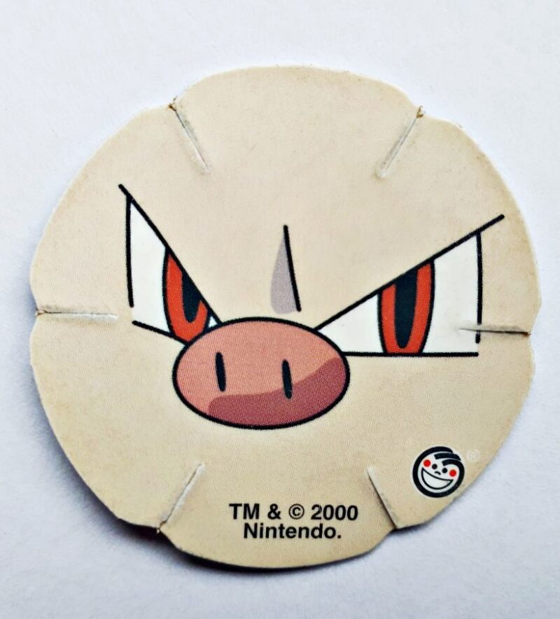 Pokémon 2-3D: Mankey (Tazo) (Evercrisp, 1999) (Excelente Estado)