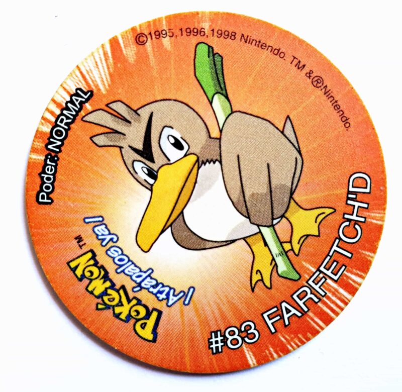 Pokémon 2 (Evercrisp, 1999): Nº83 (Tazo Farfetchd) (Excelente Estado)