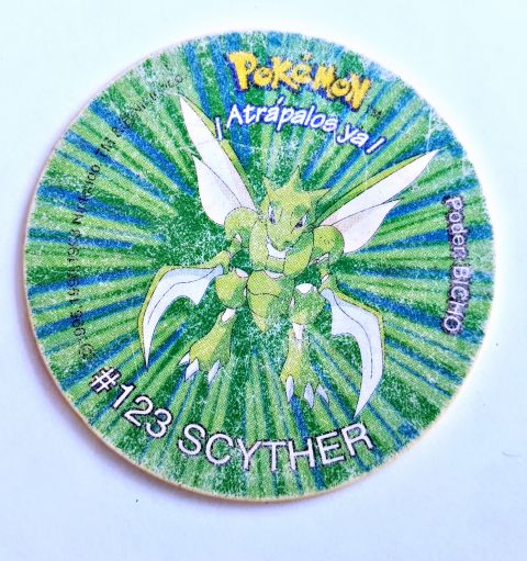 Pokémon 2 (Evercrisp, 1999): Nº123 (Tazo Scyther) (Normal Estado)