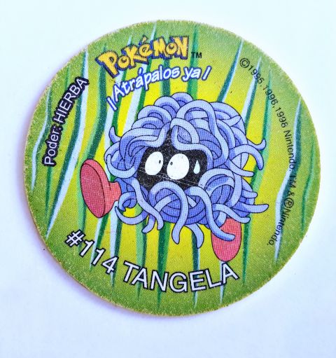 Pokémon 2 (Evercrisp, 1999): Nº114 (Tazo Tangela) (Excelente Estado)