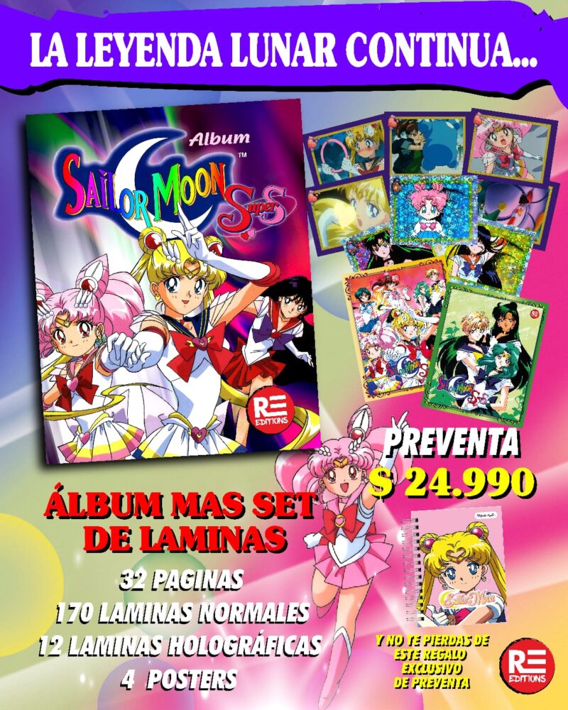 . 1 Álbum En Preventa: Sailor Moon Super S: Álbum Completo A Pegar