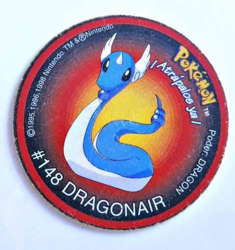 Pokémon 2 (Evercrisp, 1999): Nº148 (Tazo Dragonair) (Excelente Estado)