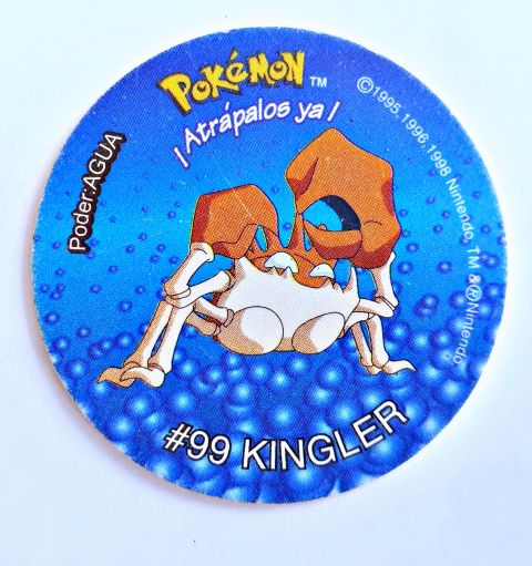 Pokémon 2 (Evercrisp, 1999): Nº99 (Tazo Kingler) (Excelente Estado)