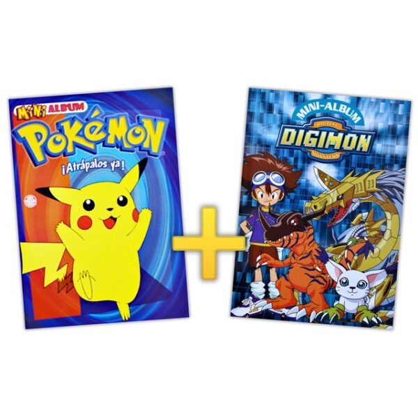 . Álbum Promo: Pokémon + Digimon - Álbumes Mini Completos A Pegar foto 1