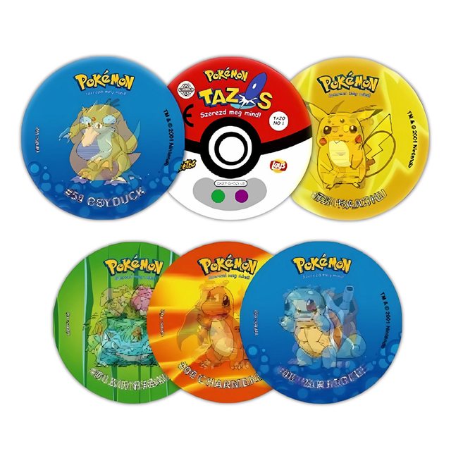 Pokémon, Tazos 3D 1ra Generación [Colección Completa]