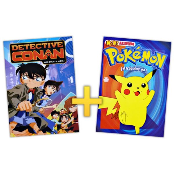 . Álbum Promo: Detective Conan + Pokémon Álbumes Mini Completo A Pegar foto 1