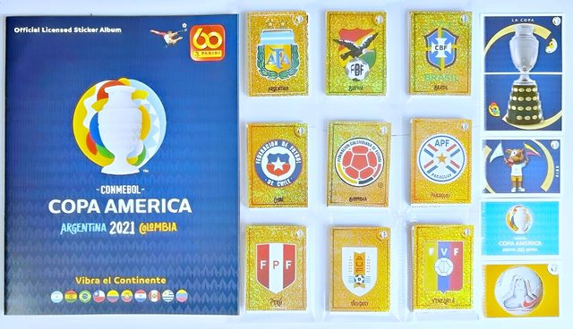 Copa América 2021 Argentina Colombia: Álbum Completo A Pegar