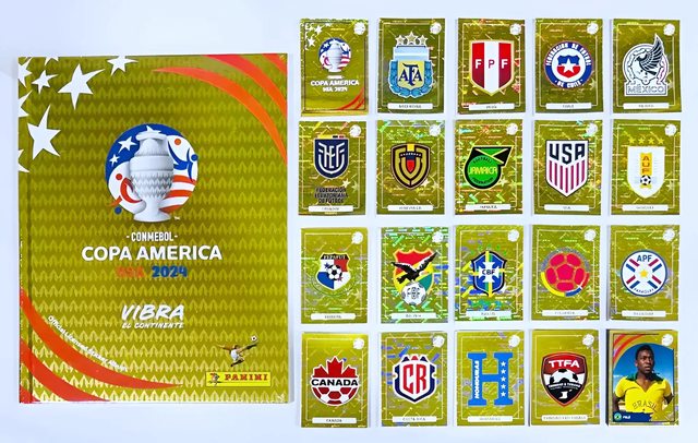 Copa América 2024 [Tapa Dura] GOLD (Panini): Álbum Completo A Pegar