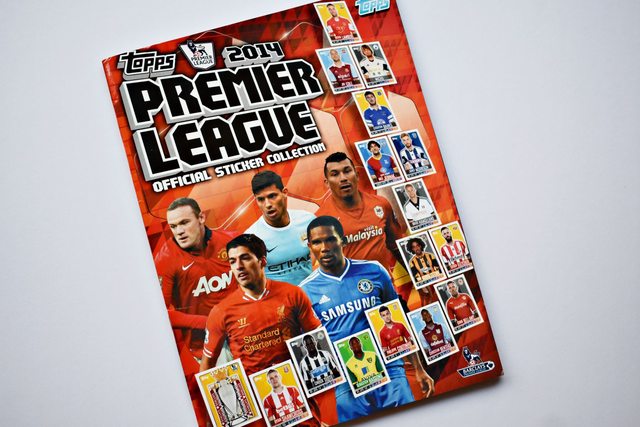 Liga Inglesa, Premier League 2014 (Topps, 2014): Álbum Vacío (Sin láminas)
