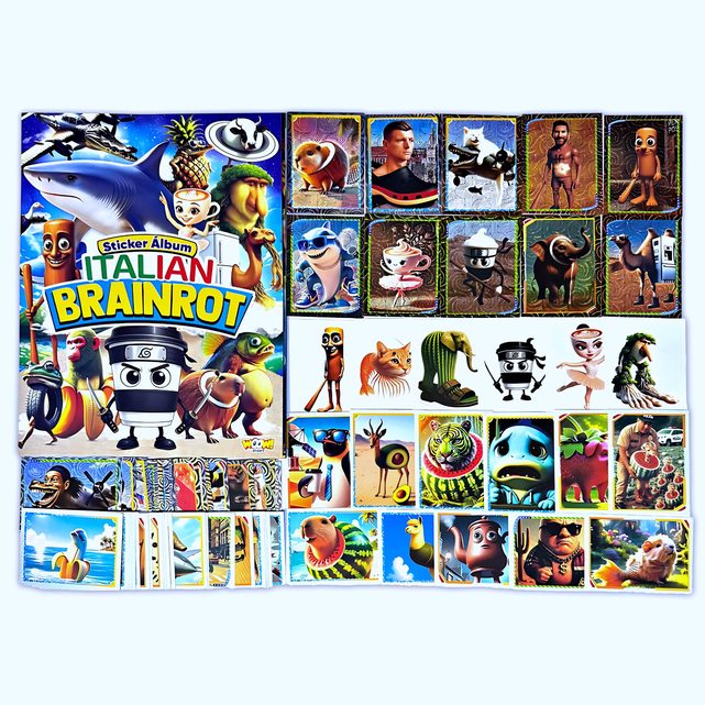 . 01 Álbum Italian Brainrot 1: Álbum Completo A Pegar