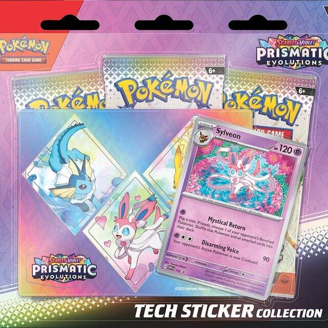 Scarlet & Violet – Prismatic Evolution – Sylveon - Tech Sticker Collection – Ingles