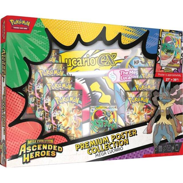 Mega Evolution – Ascended Heroes – Poster Collection  – [MEGA LUCARIO] Ingles [PREVENTA]
