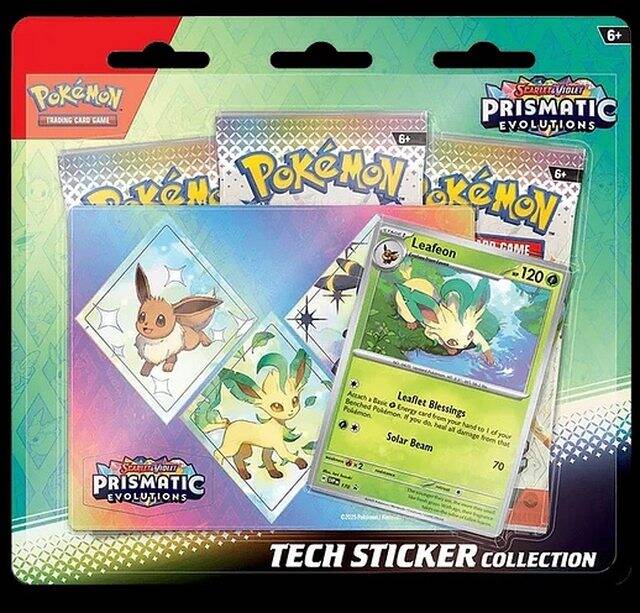 Scarlet & Violet – Prismatic Evolution – Leafeon - Tech Sticker Collection – Ingles