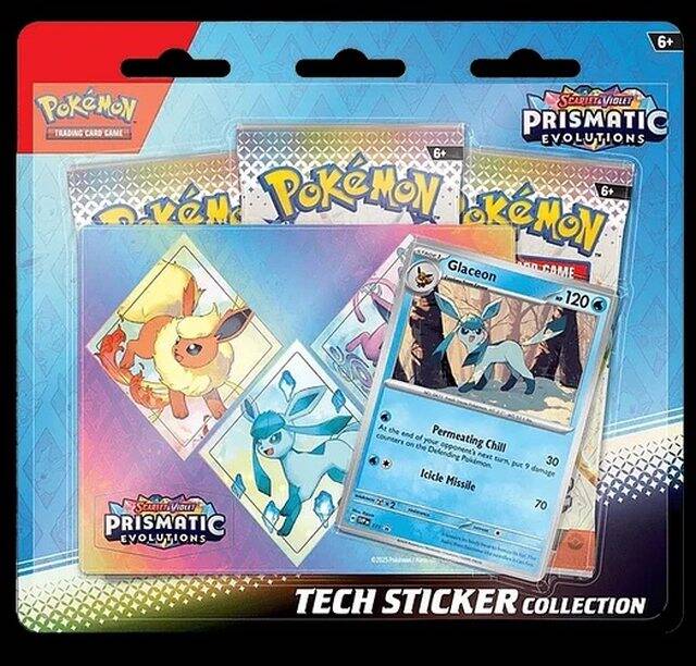 Scarlet & Violet – Prismatic Evolution – Glaceon - Tech Sticker Collection – Ingles