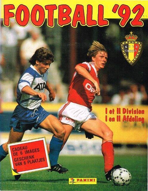 Liga Belga 92' (Football Belgium) (Panini, 1992): Categoría Normal