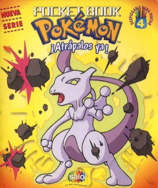 Pokémon, PocketBook 2, Libros De Pintar (Salo, 1999): Nº04 Mewtwo (Categoría Premium)