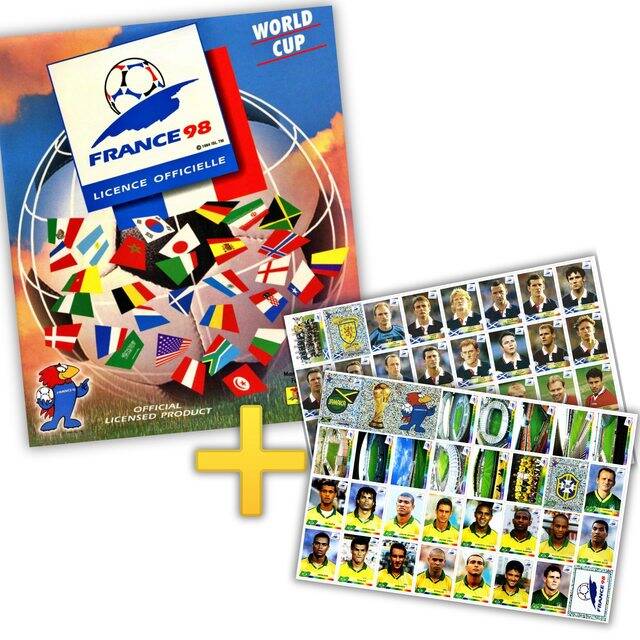 Copa Mundial 98' Francia (Panini, 1998) Álbum + Set Láminas Categoría Premium