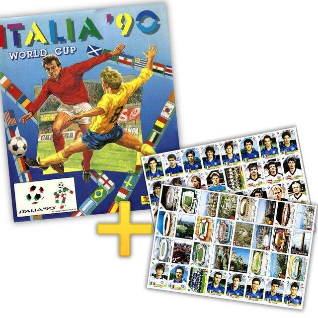 Copa Mundial 90' Italia (Panini, 1990) Álbum + Set Láminas Categoría Premium